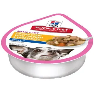 Science Diet Small & Toy Breed Senior 7  Chicken & Vegetable Stew Wet Dog Food