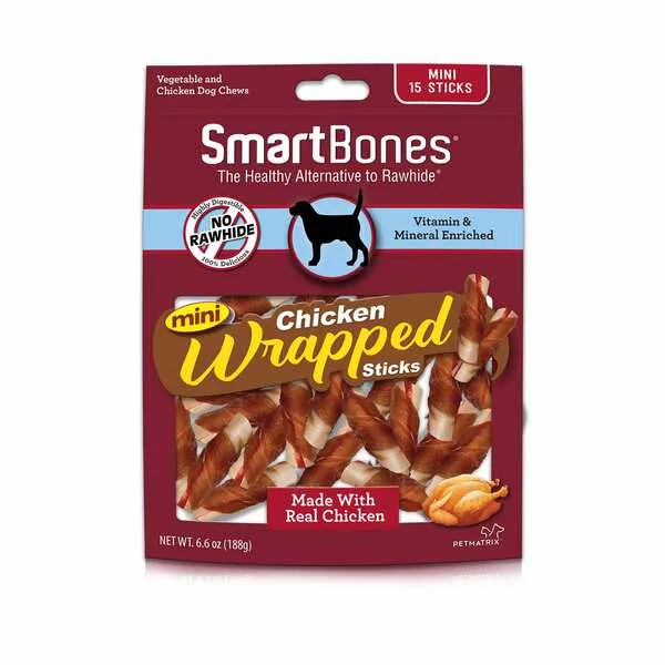 SmartBones Mini Chicken Wrapped Sticks 15pcs