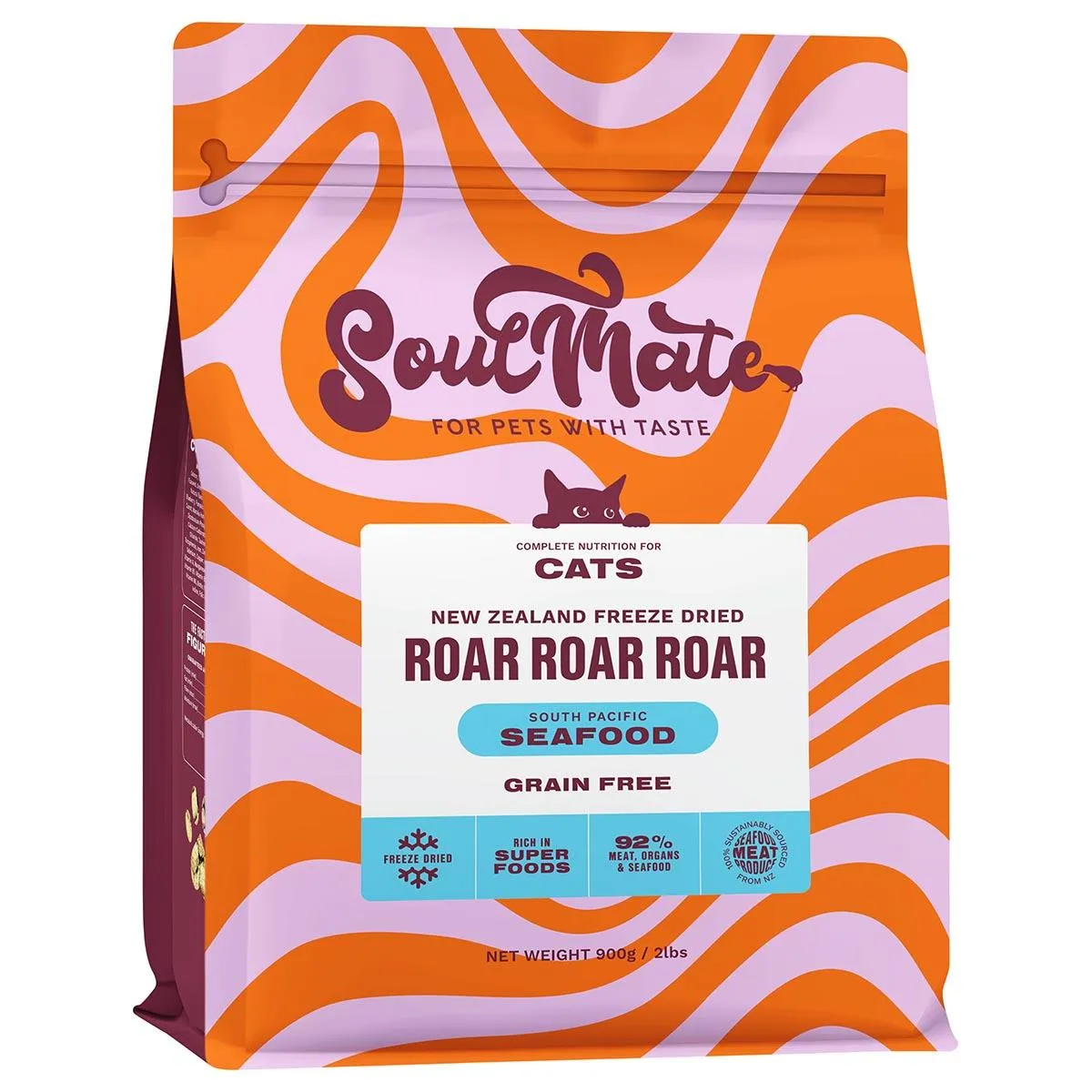 SoulMate Roar Roar Roar Freeze Dried South Pacific Seafood Dry Cat Food