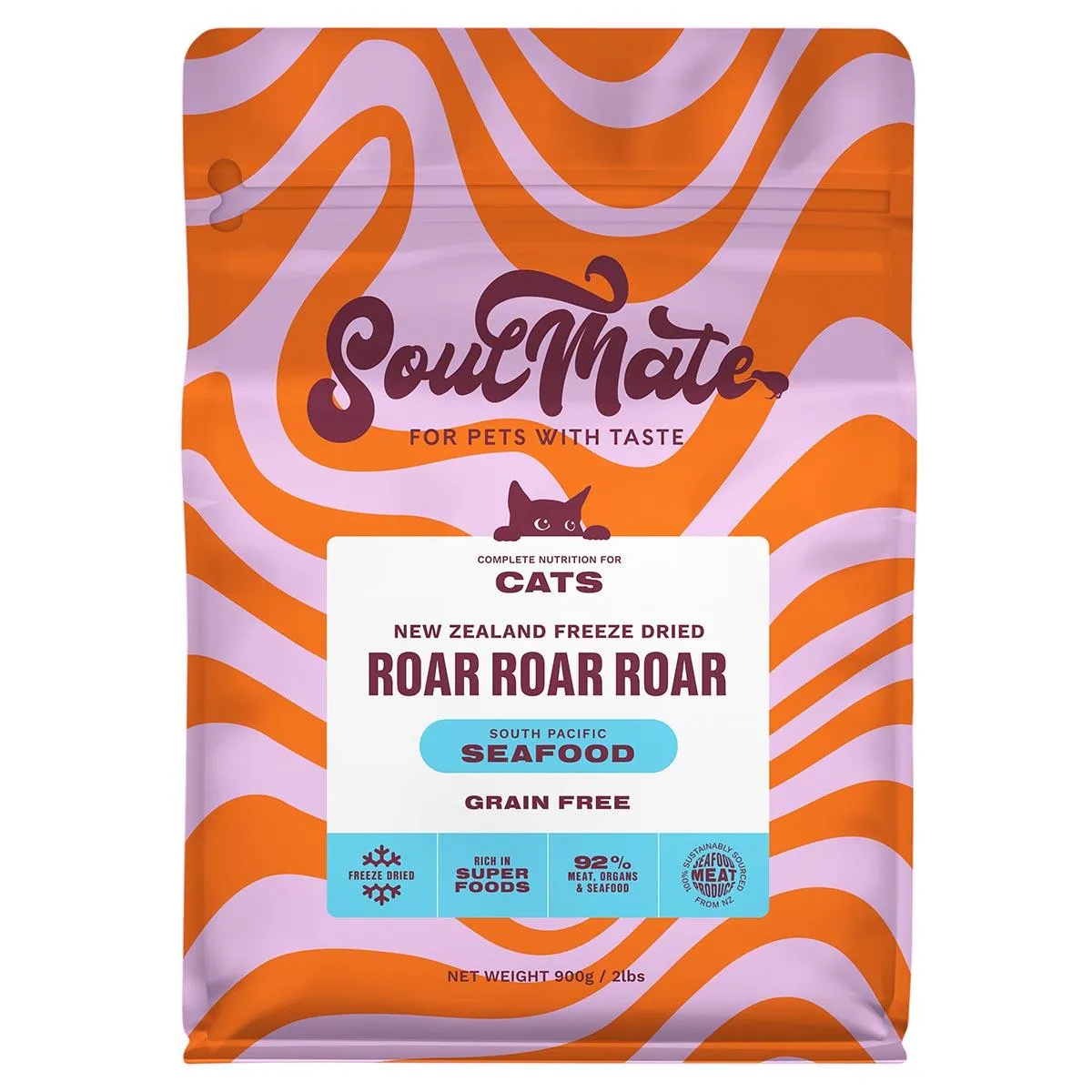 SoulMate Roar Roar Roar Freeze Dried South Pacific Seafood Dry Cat Food