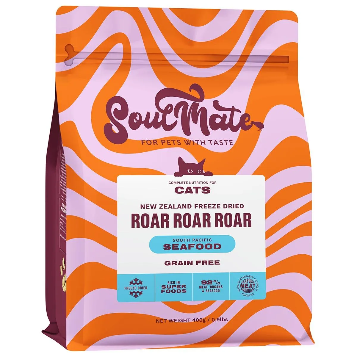 SoulMate Roar Roar Roar Freeze Dried South Pacific Seafood Dry Cat Food