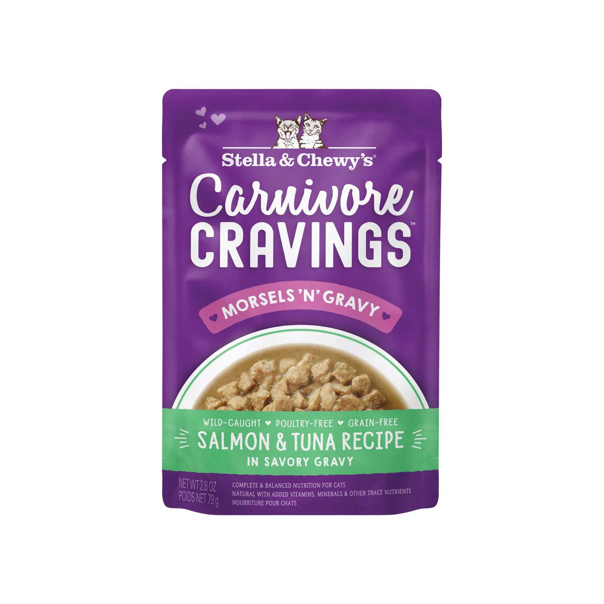 Stella & Chewy's Cravings Morsels with Gravy Cat Food 2.8 oz Case of 24