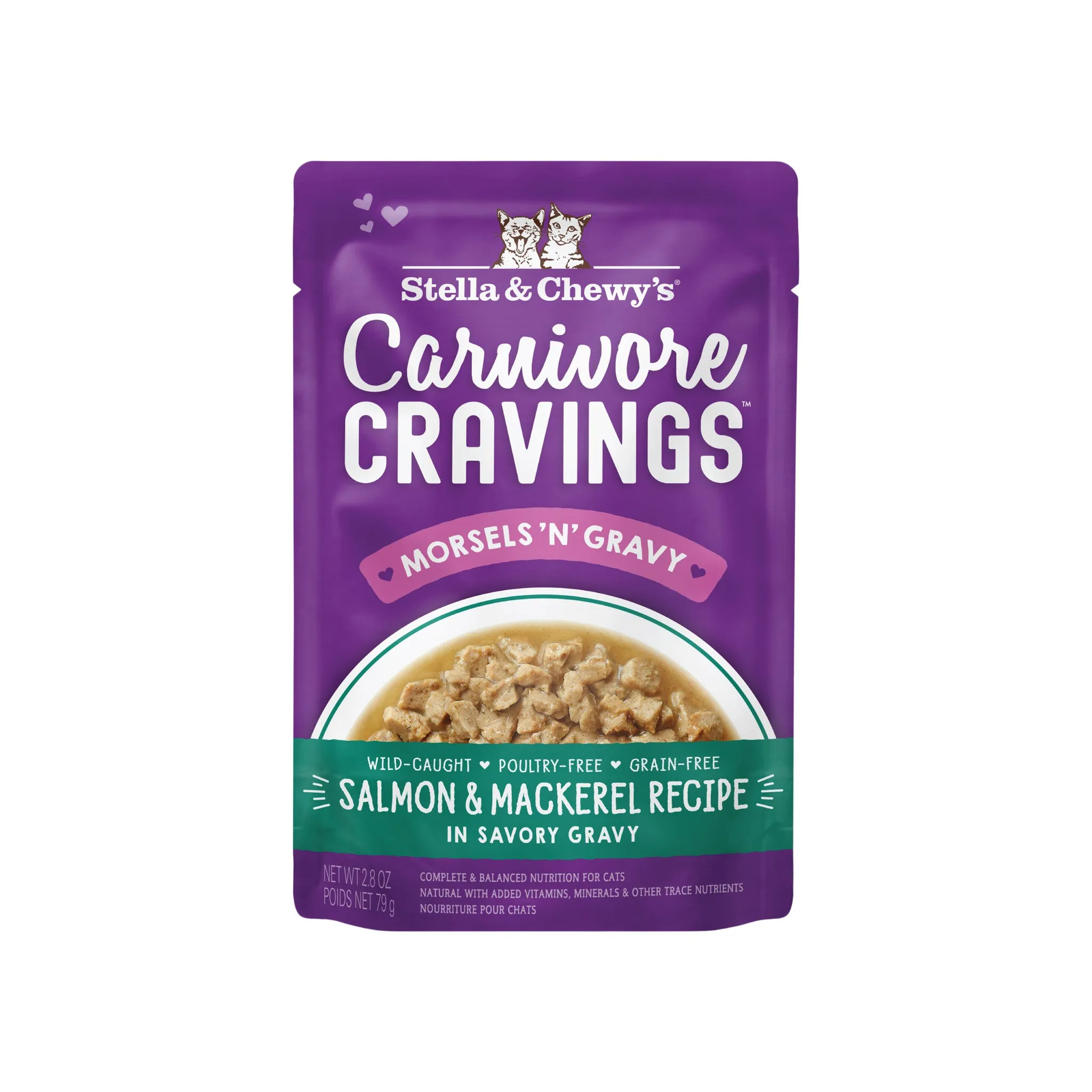 Stella & Chewy's Cravings Morsels with Gravy Cat Food 2.8 oz Case of 24