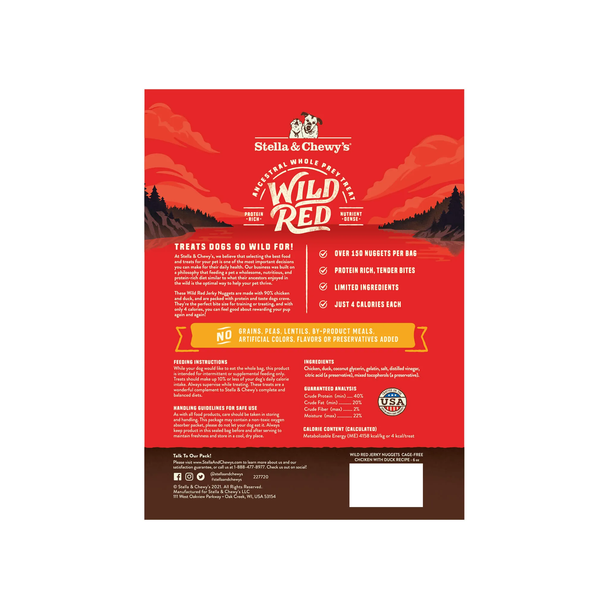 Stella & Chewy's Wild Red Jerky Nuggets 6oz