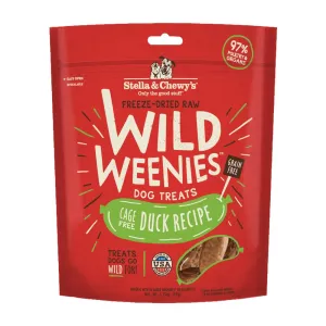 Stella & Chewy’s Wild Weenies Duck Recipe Grain-Free Freeze-Dried Dog Treats 3.25oz