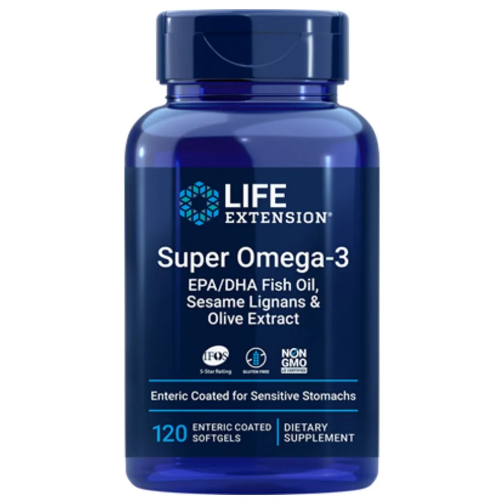 Super Omega-3 EPA/DHA Fish Oil, Sesame Lignans & Olive Extract