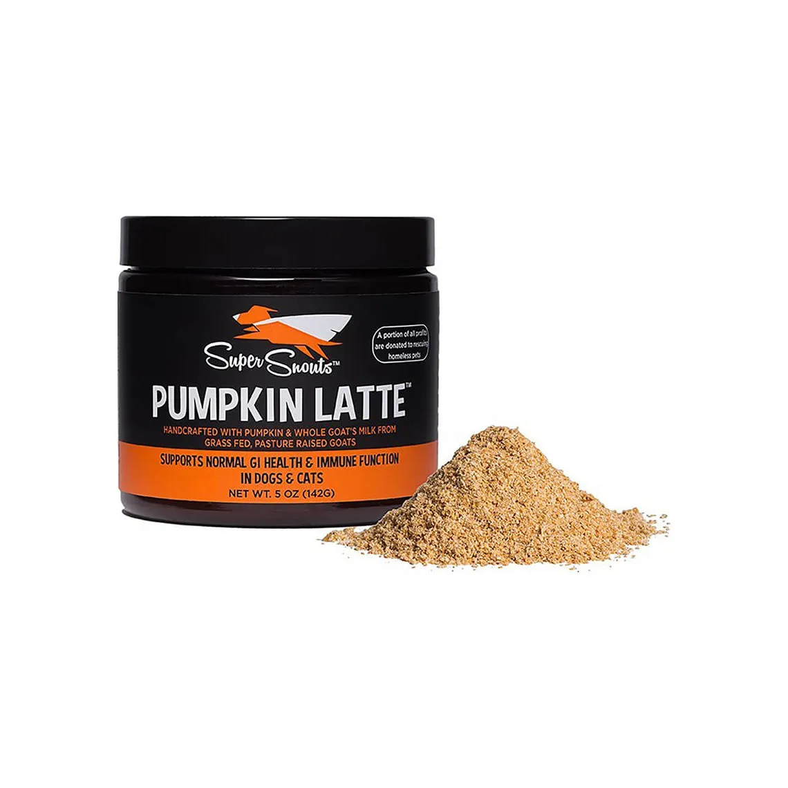 Super Snouts Pumpkin Latte Dehydrated Goat Milk Gastrointestinal Support for Dogs & Cats