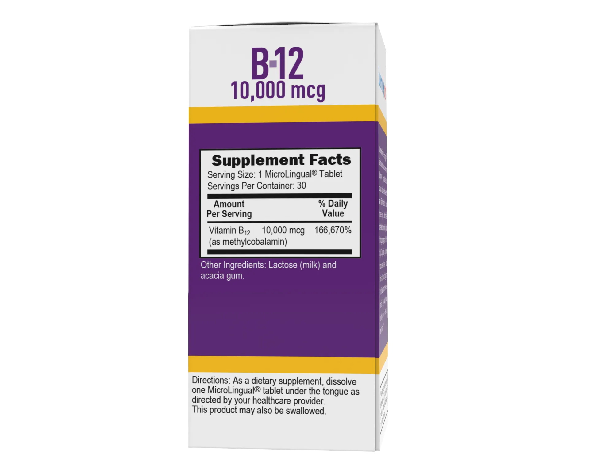 Superior Source NO SHOT Methylcobalamin Extra Strength B-12 10,000 mcg