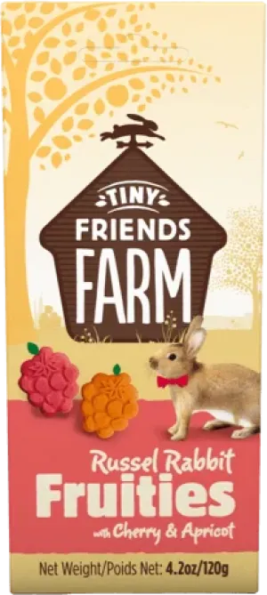 Tiny Friends Farm | Small Pet Treats | Russel Rabbit Fruities with Cherry & Apricot - 120g