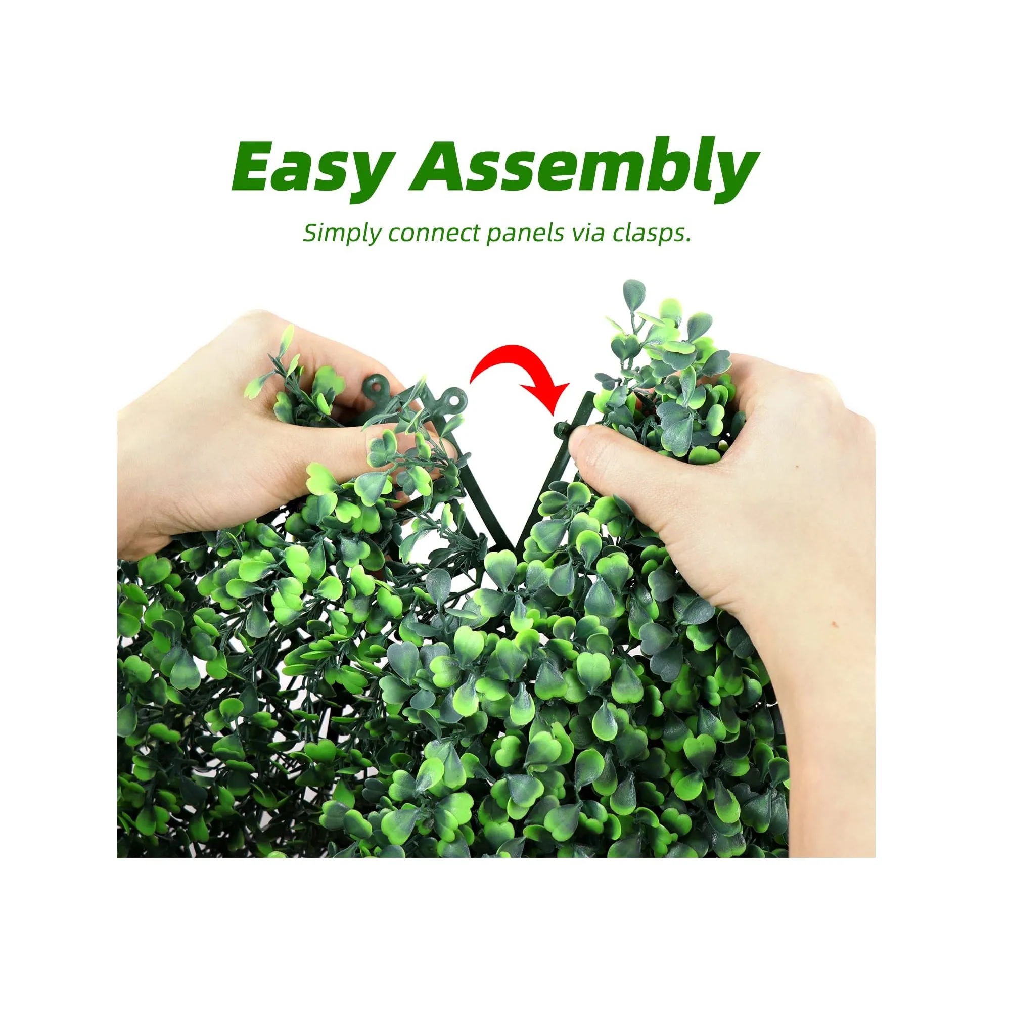 TOPNEW Artificial Boxwood Topiary Hedge Plant UV Protection |for Decoration