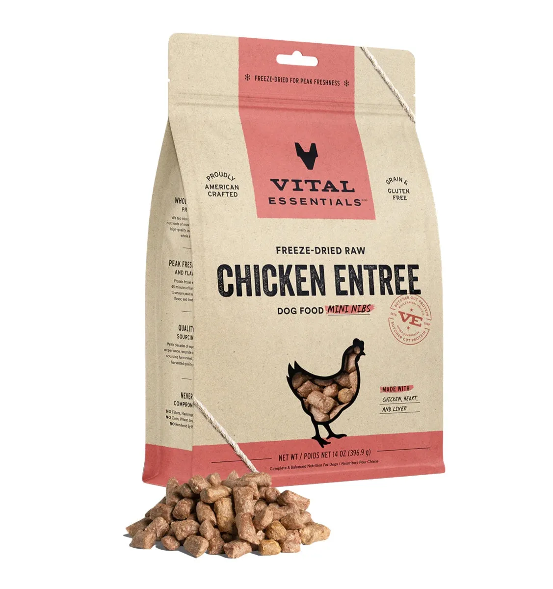 Vital Essentials Chicken Entree Freeze Dried Mini Nibs 14oz