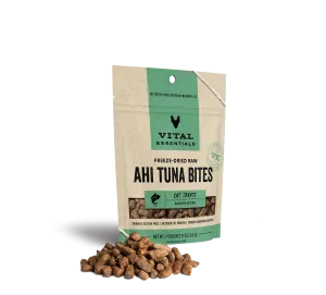 Vital Essentials Freeze Dried Ahi Tuna Bites for Cats 1.1oz