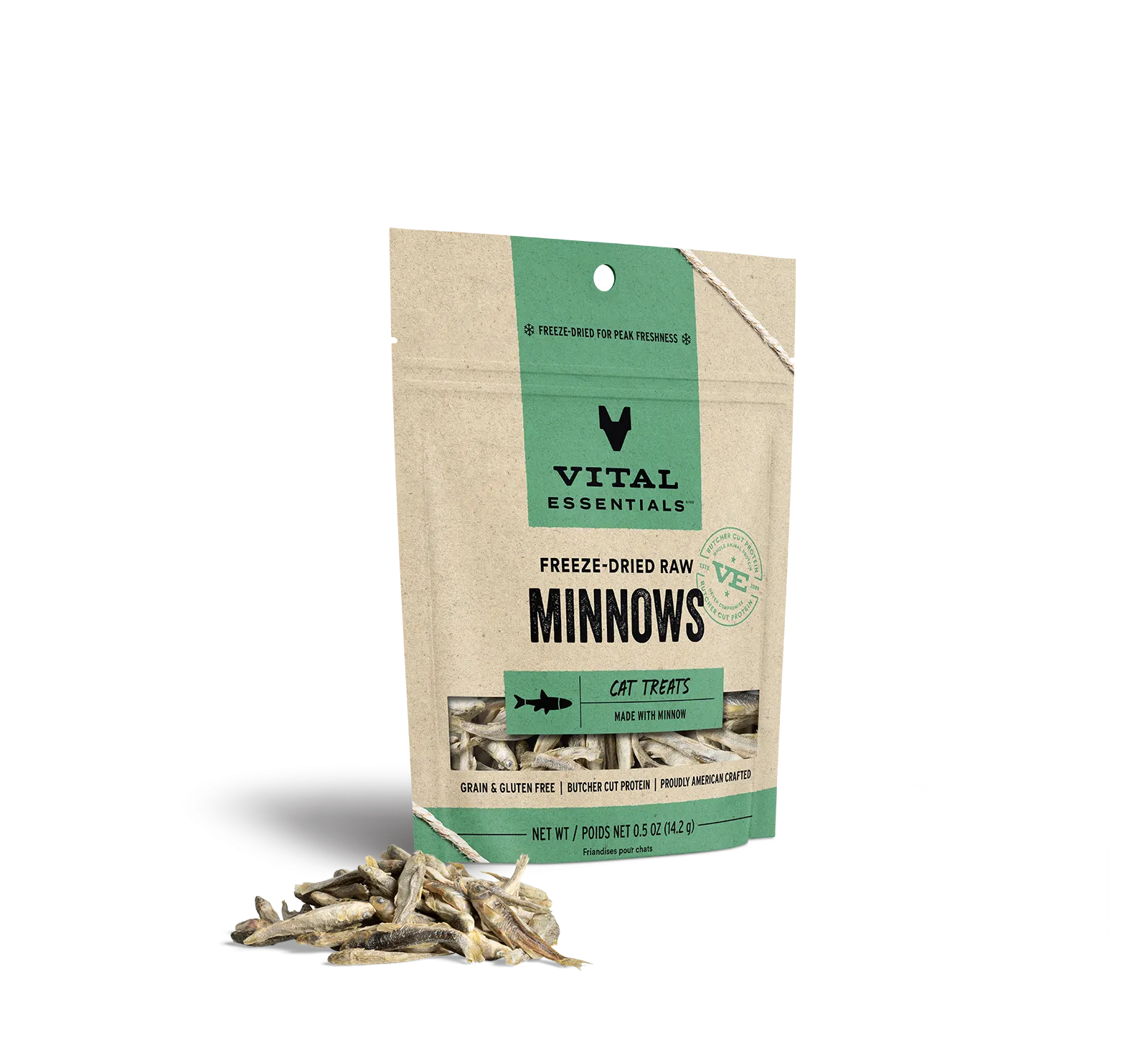 Vital Essentials Freeze Dried Minnows for Cats .5oz