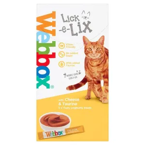 Webbox Lick-E-Lix Cheese with Taurine Puree Cat Treat 5pk