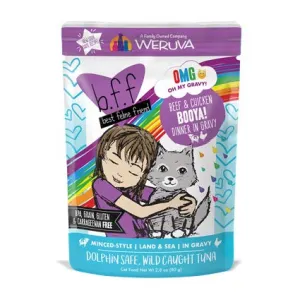 Weruva BFF OMG Booya! Beef & Chicken in Gravy Cat Food Pouches 2.8oz