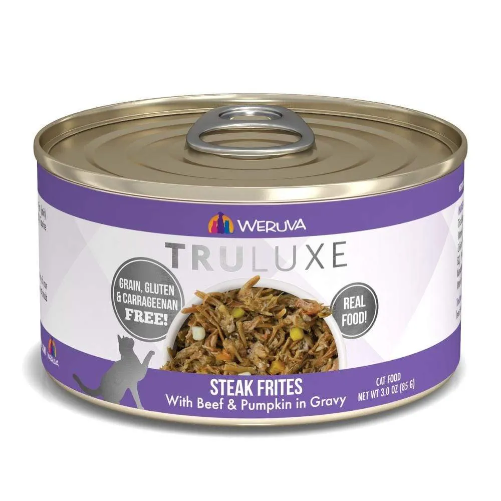 Weruva TRULUXE Steak Frites with Beef & Pumpkin in Gravy Canned Cat Food